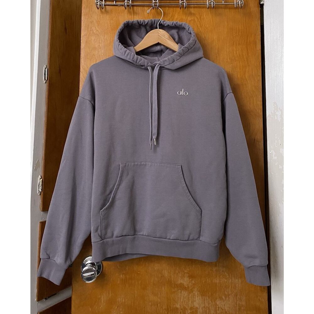 Alo Yoga Accolade Pullover Hoodie Purple Dusk Activewear Gym Women's Sz M No Tag
